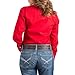 Cinch Ladies Red Long Sleeve Button Down Shirt Red S