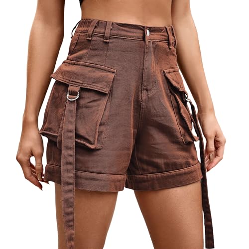 Short cargo en jean femme finis les vêtements serrés grâce à l'élastique