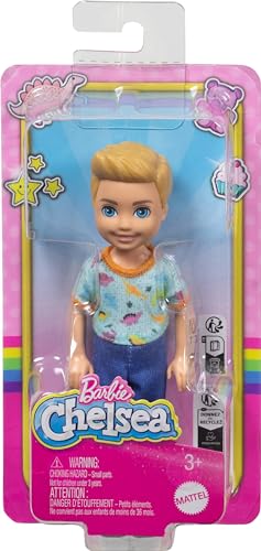 Barbie HXM98 Chelsea Doll, Small Boy Doll Wearing Removable One-Piece thumb #5