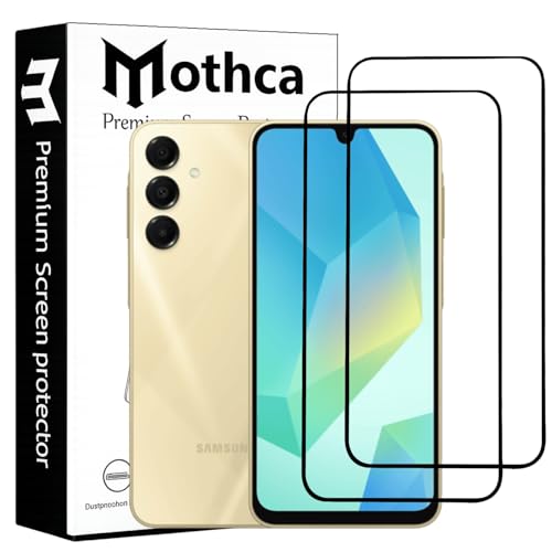 Image of Mothca Military-Grade Tempered Glass for Samsung Galaxy A16 / F16 / M16 / A26 / A17 5G / M36 with Edge to Edge Coverage - Case Friendly, Installation Kit (Pack of 2)