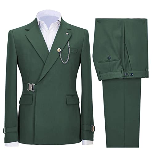 Sxfashbrd Mens Suits Tuxedo 2 Piece Set Slim Fit Suit for Men Formal Business Suit Wedding Groom Prom Tuxedo