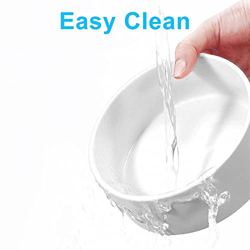 Dog Bowl, Raised Dog Food and Water Bowl, Ceramic Dog Bowl Set with Non-Slip Wood Stand for Medium Sized Dog and Cat, 28… - Image 5