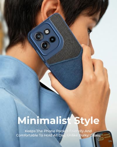Image of Jkobi Back Cover Case for Motorola Moto Edge 50 Neo (Dual PU Leather Stitch | Professional Minimalist | Soft and Flexible)