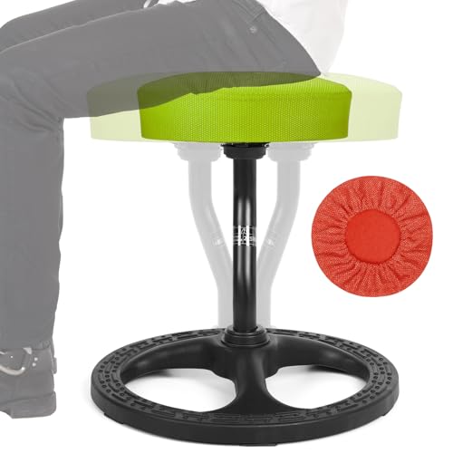 Image of ADHD Chair for Kids, Yoga Chairs for Adults, Wobble Stool Active Flexible Seating Desk Chair with Non-Slip Base and Washable Seat Cover for Stability, Balance, Yoga, Office, School, Classroom