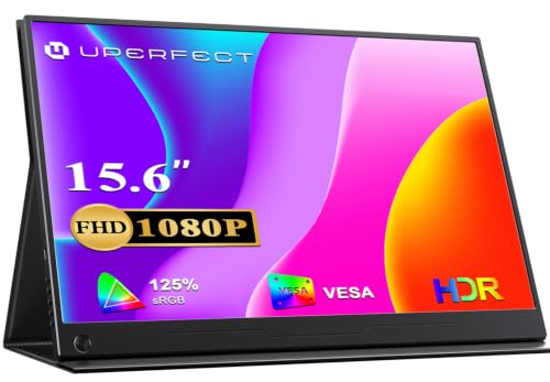 UPERFECT Portable Monitor 15,6 Zoll, 1920x1080 Full HD IPS Matt Bildschirm – Ansicht 1