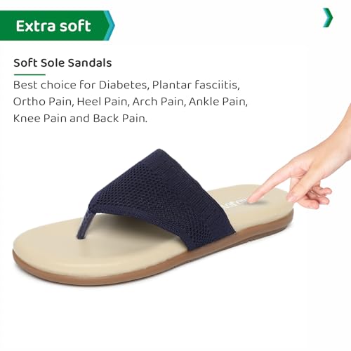 Image of ORTHO JOY Fancy doctor slippers | Comfortable flat sandals for women stylish