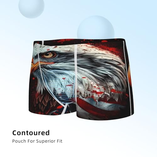 Boys' Cotton Boxer Brief Soft Underwear-Usa Bald Eagle4