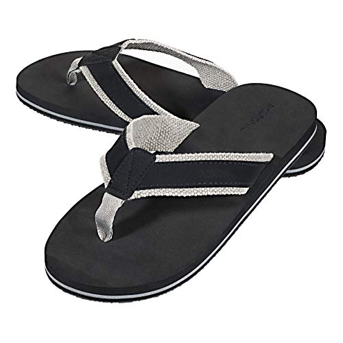 Roxoni Mens Thong Flip Flop Summer Beach/Pool Sandals Rubber Sole