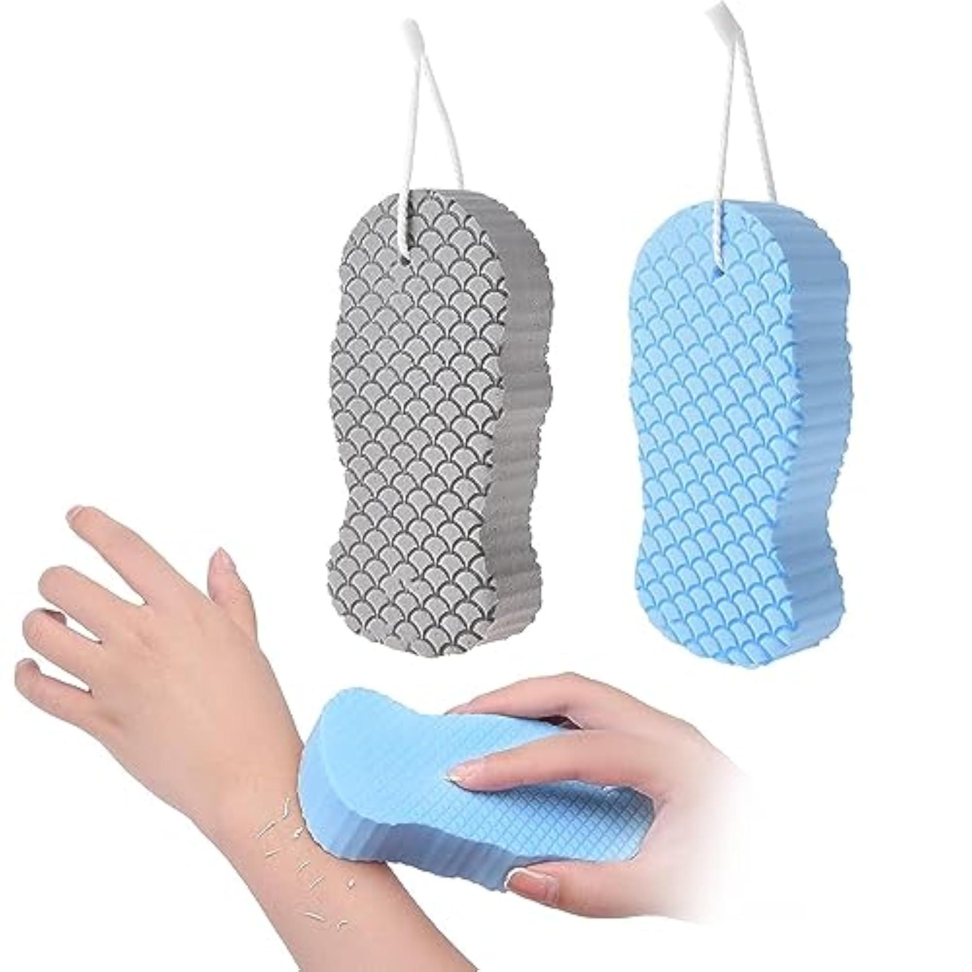 Exfoliating Bath Sponge 3D Shower Brush for Soft Skin