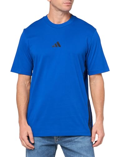 adidas Herren Essential Three Stripes Single Jersey Shirt, Team royal Blue/Black, M – Ansicht 3