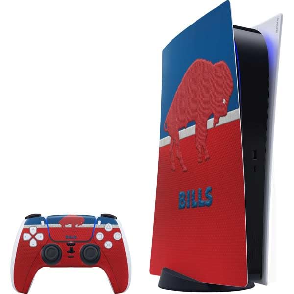 Skinit Decal Gaming Skin Compatible with PS5 Bundle - Officially Licensed NFL Buffalo Bills Vintage Design