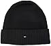 Produktbild Tommy Hilfiger Herren Pima Cotton Beanie Strickmütze, Black, OS