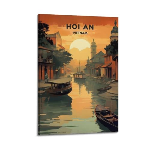 Toile Hoi An Vietnam déco murale chambre pour remplacer mur vide cadre