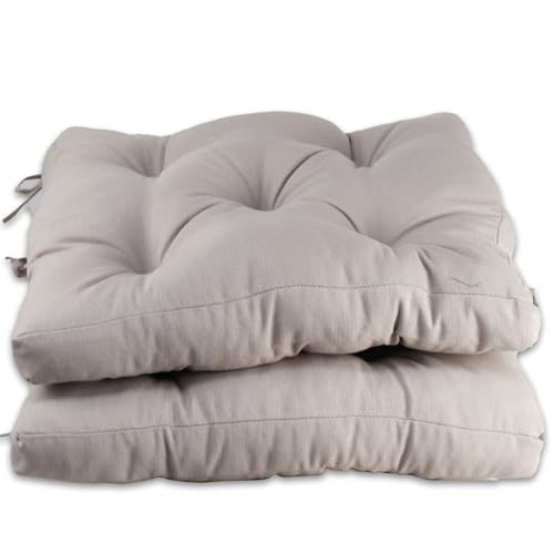 various Pack 2 Cojines para Silla，Cojin de Asiento Decorativo Funda de Poliéster y Relleno de Fibra Hueca 40x40x5cm,Ideal para Comedor, Terraza, Salón y Restaurante,Color Tabaco