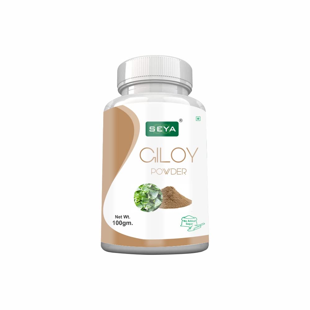 SEYA Giloy Powder (Guduchi/Giloy,Gulvel) for Diabetes, 100gm (Pack of 1) / Immunity Booster, No Added Sugar, Ayurvedic Herbal Powder