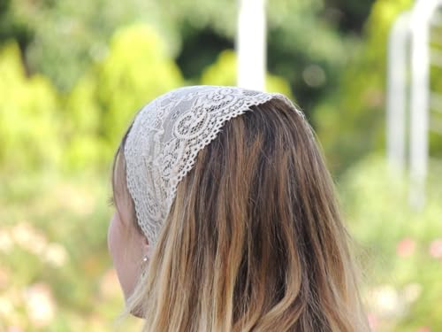 Image of ABEEHA Lace Head Band for Women, Lycra Stretch Hair Band, Multicolor Floral Lace, Soft & Comfortable, Hijab Styling Use, Pack of 6