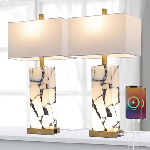 Vallerico Natural Marble Table Lamps Cover