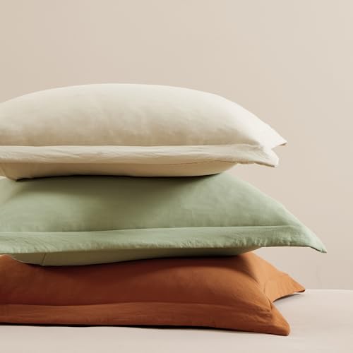 Image of King Size Comforter Set- 7 Pieces Prewashed Bed in a Bag King Bedding Sets | Soft All Season Comforter with Sheets, Pillow Shams & Pillowcases, Sage Green