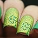 Whats Up Nails - Shamrock Vinyl Stencils for Saint Patrick's Day Nail Art Design (2 Sheets, 40 Strips & Stencils Total)