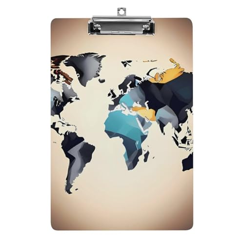 Porte-bloc A4 nomade et durable en acrylique imprimé pour prendre des notes au bureau comme en voyage