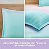 Intelligent Design Queen Comforter Set Full Bed Reversible Colorful Metallic Glitter Ombre Printed Modern, All Season Bedding Set, Sham & Toss Pillow, Glimmer Pink Purple Rainbow Full/Queen 4 Piece #3