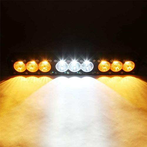 Lightronic 16.6 Inch 90W Super Bright Driving/Combo Beam Amber/White Off-Road Single Row Led Light Bar For Car, Truck, Pickup, Atv & Suv Driving In Fog Rain Snow & Dust, Ip69 Waterproof Rating, 1-Pack #TOP5