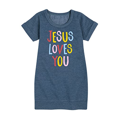 Instant Message - Jesus Loves You - Toddler & Youth Girls Fleece Dress