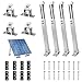 Produktbild Aufständerung Solarmodul, 1 Sets Solarmodul Halterung Befestigung PV Flachdach 15°-30°, Alu Halterung Balkonkraftwerk Montageset 36CM-70CM Individuell Verstellbar für Wohnmobil Boote Dächer (2 set)