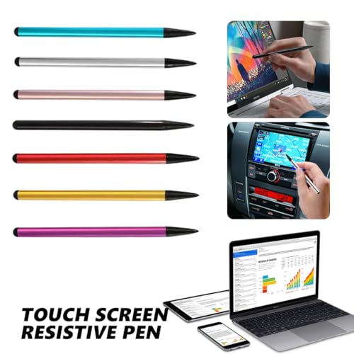 QEXUJOW Punteros para móviles,Lápiz capacitivo de doble cabezal para pantalla táctil, lápiz resistivo con cabezal de goma, compatible con ordenador, teléfono móvil y tableta (7 piezas) - imagen 6