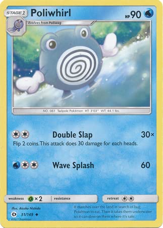 THE POKEMON COMPANY INTERNATIONAL Single Card POLIWHIRL 31/149 SUN & MOON Base