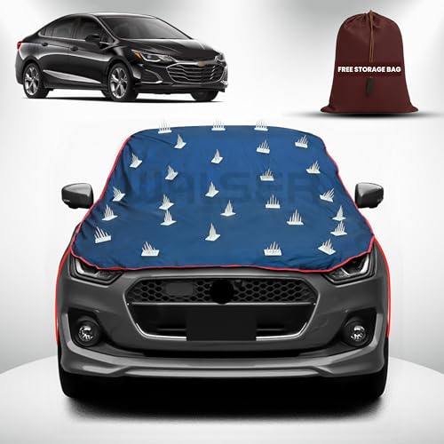Image of WALSER Spike Car Cover for Chevrolet Cruze | Anti-Climb Nail Guard for Dogs & Monkeys | Protects Bonnet, Roof & Dicky | UV, Dust & Snow Protection | Spike Cover with 4 Adjustable Hook