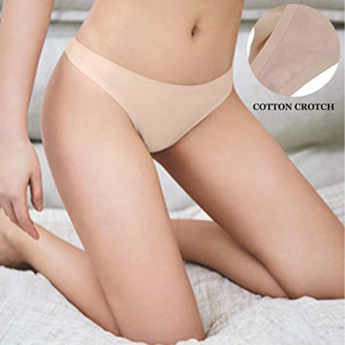 Bolivelan Womens Mid-Rise Seamless Thongs Comfy Underwear G-Strings Panties3