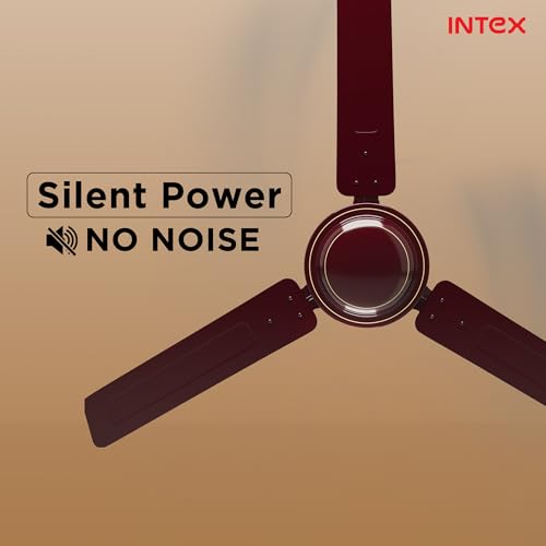 Image of Intex Aero Jet 1200MM Ceiling Fan with High Speed 380 RPM | 210 CMM Air Delivery, Double Ball Bearing Motor | Rust Proof Body, Inverter Compatible | Low Noise Operation, 24 Month Warranty (Rich Brown)