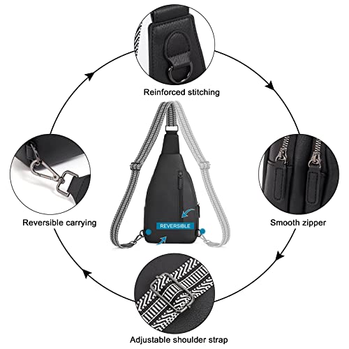 Image of CLUCI Crossbody Bags for Women Men,Leather Sling Bag Cross Body Backpack for Woman Gifts for Women Birthday Unique