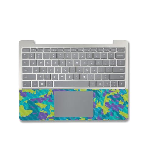 Image of MightySkins Carbon Fiber Skin Compatible with Microsoft Surface Laptop Go 3 (2023) Full Wrap Kit - Summer Camouflage | Protective, Durable Textured Carbon Fiber Finish | Made in The USA