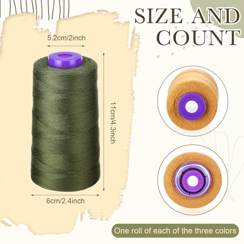 3 Pack Hilos para Coser Impermeables 1130 Yardas miniatura 4