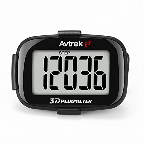 AVTREK Präziser 3D-Schrittzähler Mini-Schrittzähler für Walking oder Laufen im Freien Wanderaktivitäten