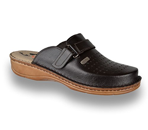 LEON V230 Zoccoli Sabot Pantofole Scarpe Pelle
