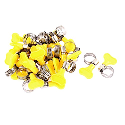 Aexit 8mm Band Clamps Width 9-16mm Clamping Range Tight Coolant Hose Strap Clamps Clamp 30Pcs