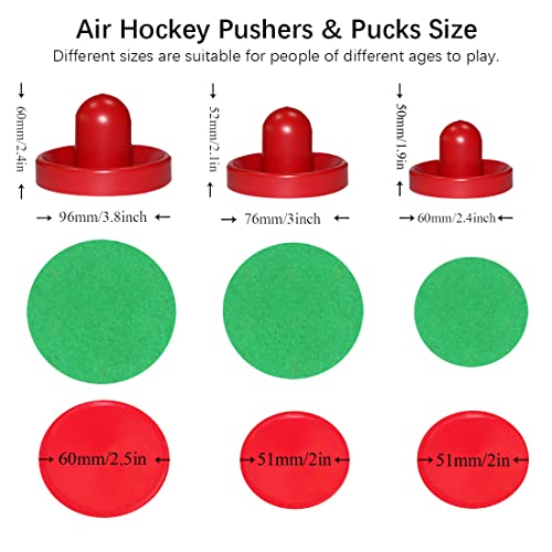LZYMSZ Air Hockey Set Pusher & Pucks, 6 Set