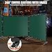 Elementool 3 Panel 8x6FT Welding Screen with Frame - Flame Resistant PVC Curtain, Transparent Safety Panel, Lockable Swivel Wheels for Workshop, Garage, Metalworking (Green)