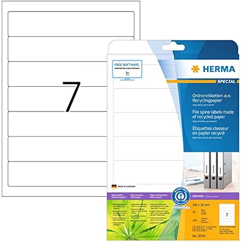 HERMA 10745 Étiquettes recyclées A4 Cover