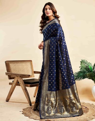 Image of C J Enterprise Women's Banarasi Saree Pure Kanjivaram Style Silk Saree With Blouse Piece for Wedding (Pari-160)