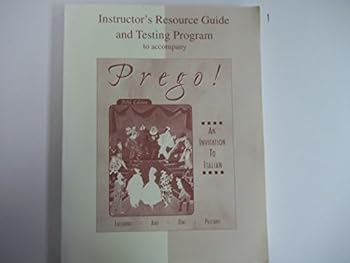 Paperback Instructor's Resource Guide and Testing Program to accompany Prego! An Invitation to Italian, Fifth Edition. Book