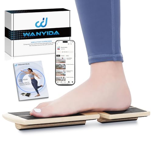 Ankle Foot Strengthener Exerciser for Sprained, Single Leg Balance Board, Posture Corrector, Foot Stretcher for Plantar Fasciitis Relief by WANYIDA - Used condition - US$19.92