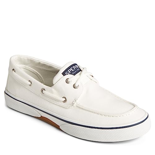 Sperry Men's Halyard 2-Eye Saltwashed White 8 D(M) US