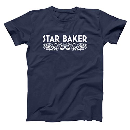 Star Baker Funny Cooking Great American British Baking Pastry Chef Mens Shirt Small Navy