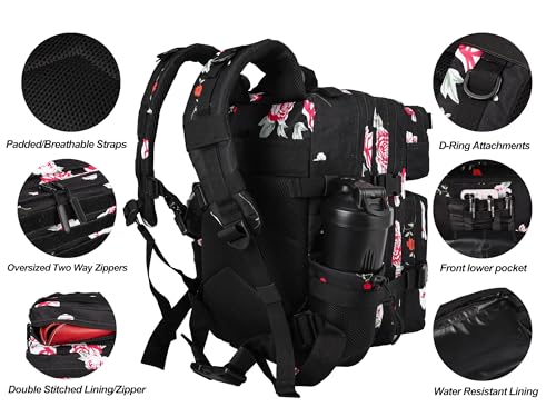 Image of LHI Tactical Military Backpack for Men and Women 25L /35L Army Assault Pack Bag Small Rucksack with Bottle Holder