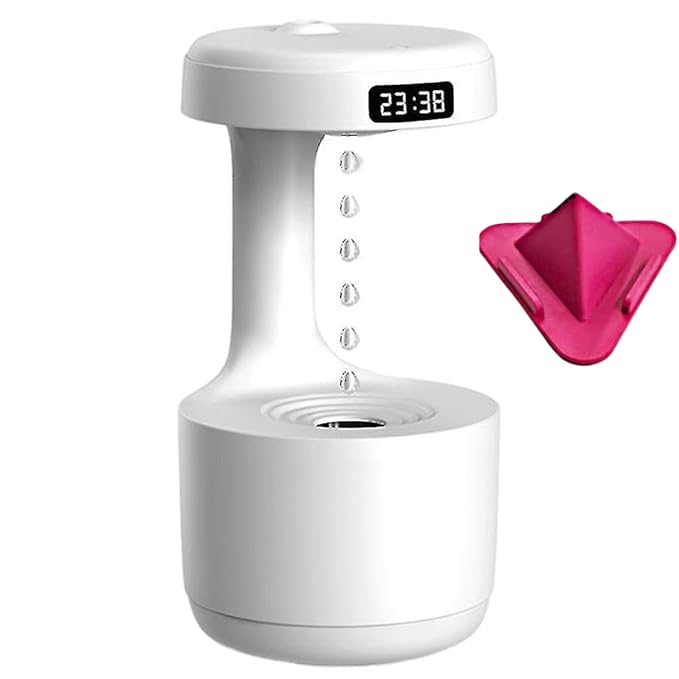LUCKY GADGET WORLD Anti-Gravity Desk Humidifier with Built-in Clock | Levitating Droplets, USB Charging Port, Non-slip Base, Durable ABS Material, Visual Humidification-image-25