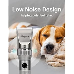 Dog Grooming Clippers High Power Dog Clipper for Thick Heavy Coats Low Noise Plug-in Pet Trimmer Pet Professional Grooming Clippers with Guard Combs Brush for Dogs Cats and Other Animals